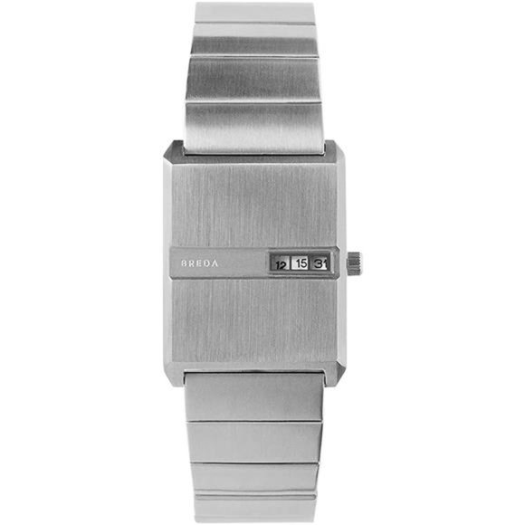 Breda Men's 'Pulse' Stainless Steel and Metal Bracelet Watch, 26MM - Picture 1 of 7